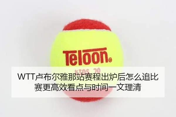 WTT卢布尔雅那站赛程出炉后怎么追比赛更高效看点与时间一文理清